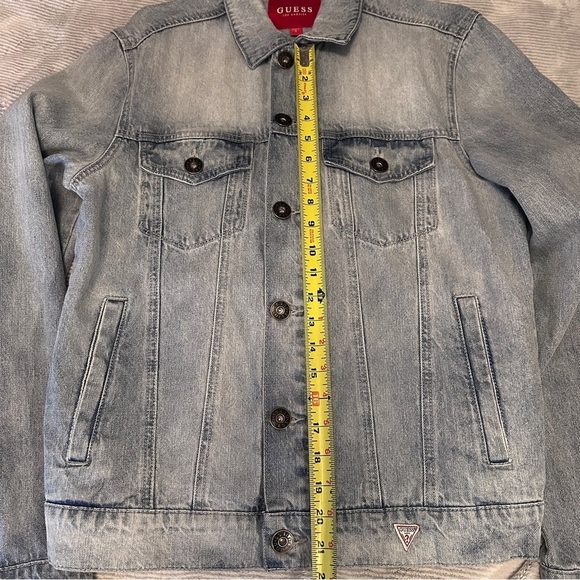 Guess Men's Classic Denim Jean Jacket Medium Wash Size Small - Picture 14 of 15